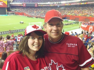 My dad and I at the Canada vs Netherlands game.